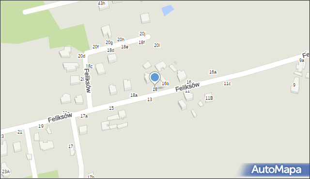 Skierniewice, Feliksów, 18, mapa Skierniewic