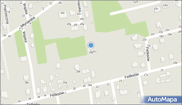 Skierniewice, Feliksów, 24b, mapa Skierniewic