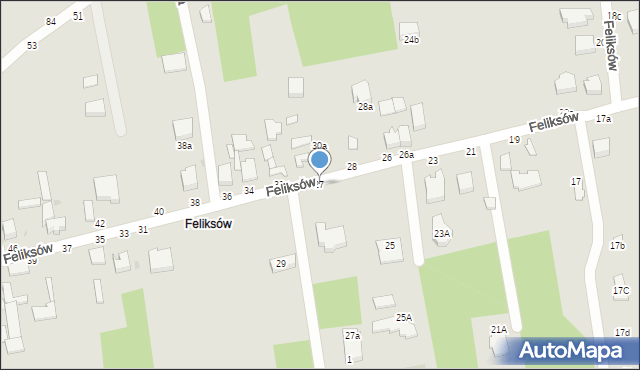 Skierniewice, Feliksów, 27, mapa Skierniewic