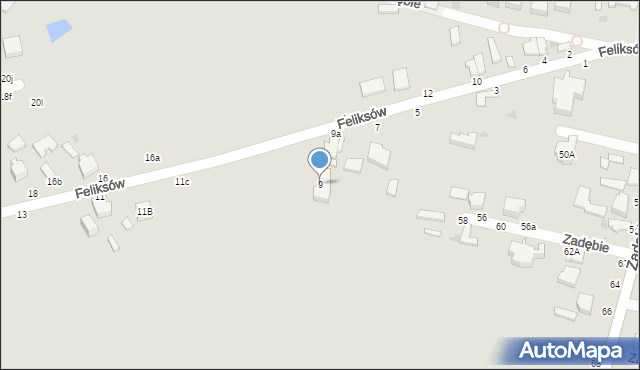 Skierniewice, Feliksów, 9, mapa Skierniewic