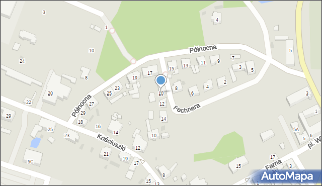 Śmigiel, Fechnera, 10, mapa Śmigiel