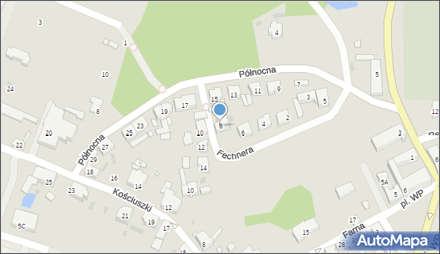 Śmigiel, Fechnera, 8, mapa Śmigiel