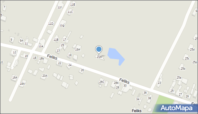 Sosnowiec, Feliks, 21A, mapa Sosnowca