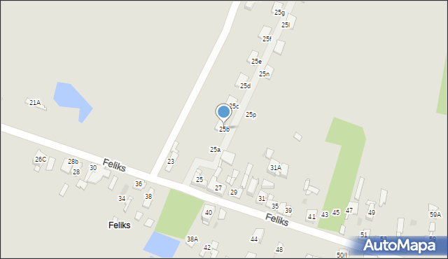 Sosnowiec, Feliks, 25b, mapa Sosnowca