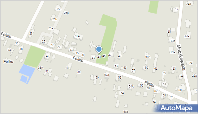 Sosnowiec, Feliks, 43, mapa Sosnowca