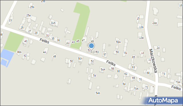Sosnowiec, Feliks, 51a, mapa Sosnowca