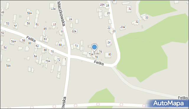 Sosnowiec, Feliks, 77, mapa Sosnowca