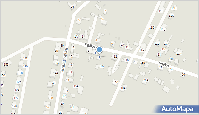 Sosnowiec, Feliks, 8, mapa Sosnowca