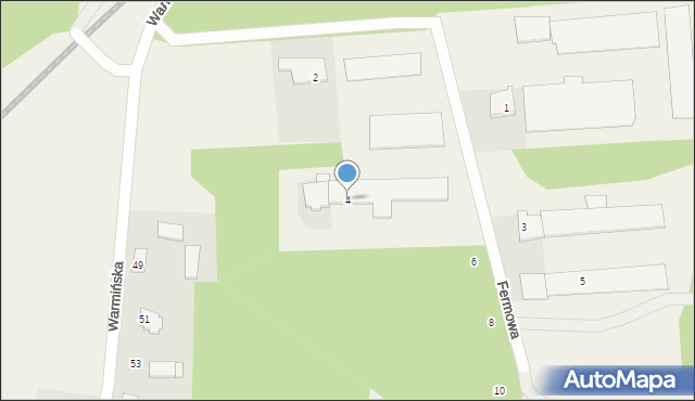 Stawiguda, Fermowa, 4, mapa Stawiguda