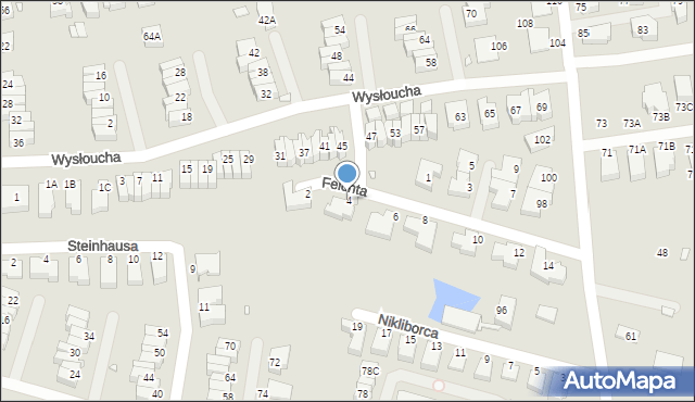 Wrocław, Feichta Hieronima, ks., 4, mapa Wrocławia
