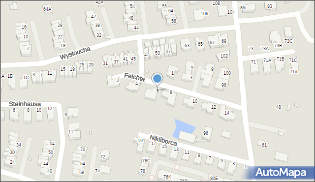 Wrocław, Feichta Hieronima, ks., 6, mapa Wrocławia