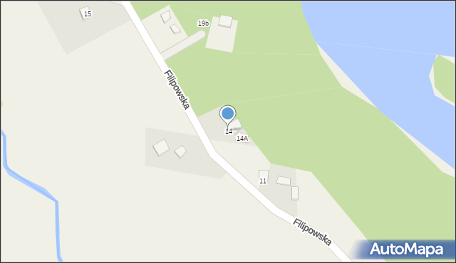 Bakałarzewo, Filipowska, 14, mapa Bakałarzewo