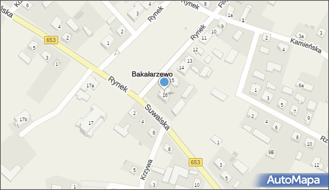 Bakałarzewo, Filipowska, 16, mapa Bakałarzewo