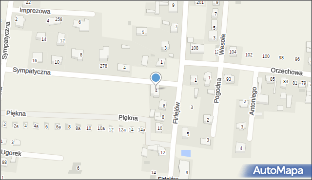 Baranówka, Firlejów, 4, mapa Baranówka