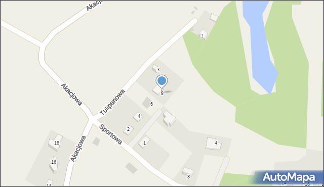 Biały Kościół, Fiołkowa, 8, mapa Biały Kościół