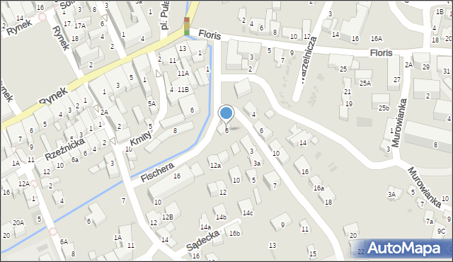 Bochnia, Fischera Stanisława, prof., 6, mapa Bochni