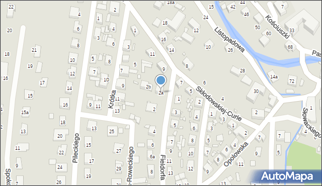 Bogatynia, Fieldorfa-Nila Augusta Emila, gen., 2a, mapa Bogatynia