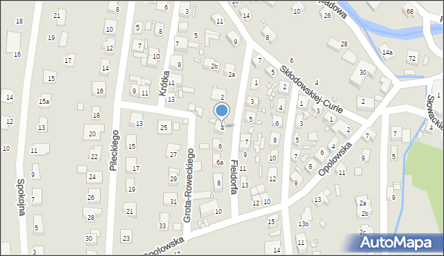 Bogatynia, Fieldorfa-Nila Augusta Emila, gen., 4, mapa Bogatynia