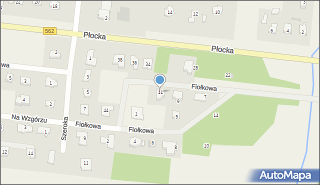 Brwilno, Fiołkowa, 11, mapa Brwilno