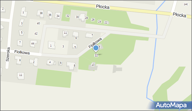 Brwilno, Fiołkowa, 12, mapa Brwilno