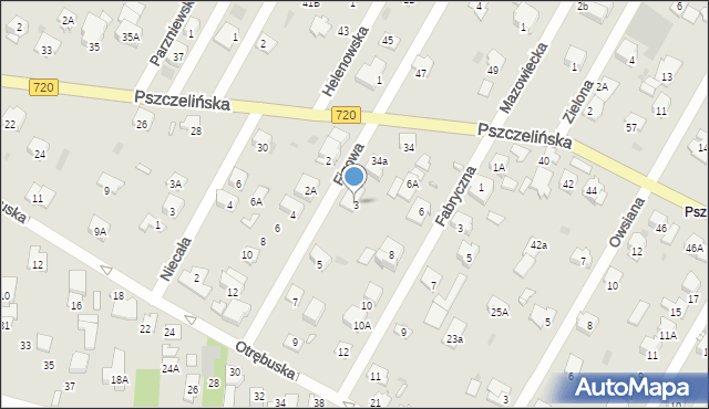 Brwinów, Figowa, 3, mapa Brwinów