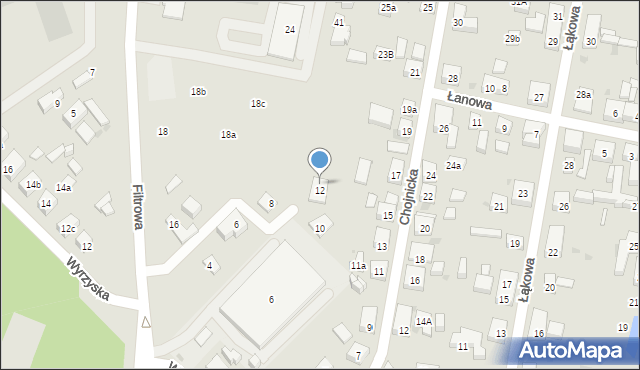 Bydgoszcz, Filtrowa, 12a, mapa Bydgoszczy