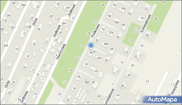 Chotomów, Fiołkowa, 44, mapa Chotomów