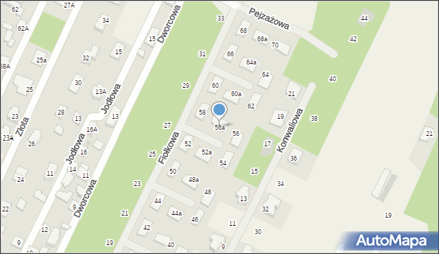 Chotomów, Fiołkowa, 56a, mapa Chotomów