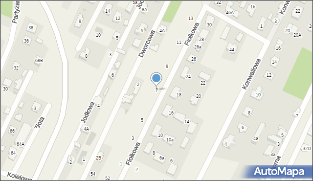 Chotomów, Fiołkowa, 7, mapa Chotomów