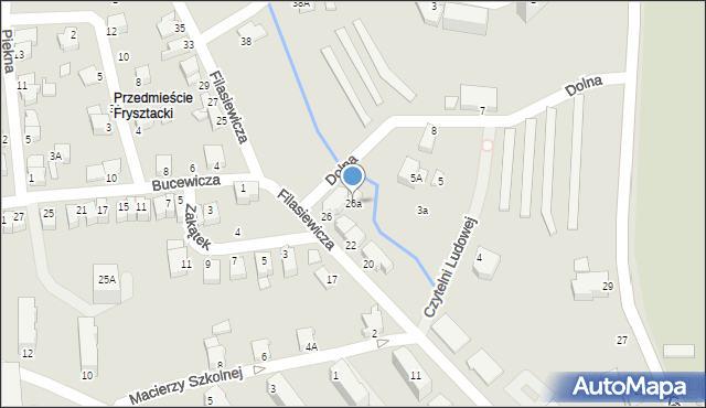 Cieszyn, Filasiewicza Hilarego, 26a, mapa Cieszyna