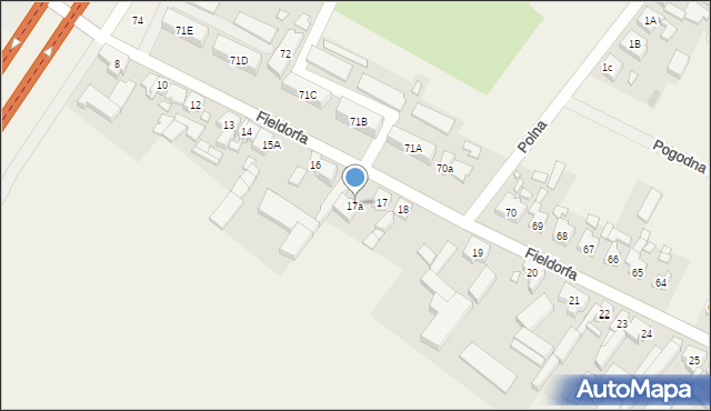 Czacz, Fieldorfa-Nila Augusta Emila, gen., 17a, mapa Czacz