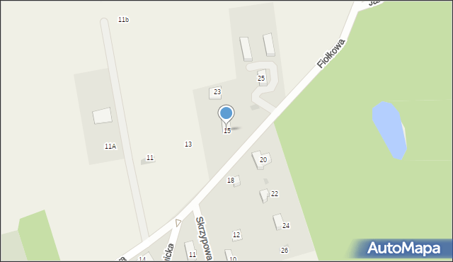 Czapielsk, Fiołkowa, 15, mapa Czapielsk