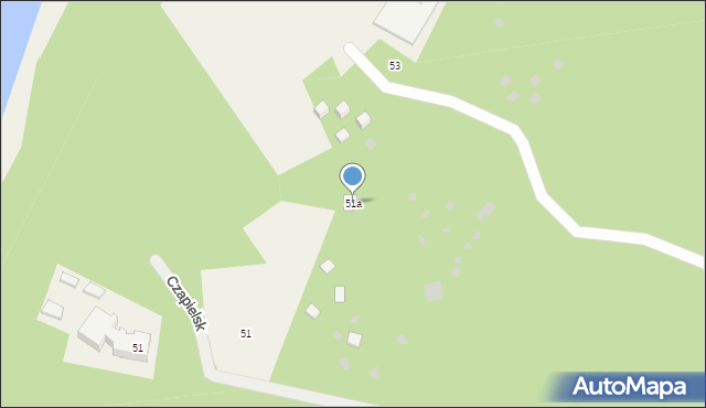 Czapielsk, Fiołkowa, 51a, mapa Czapielsk