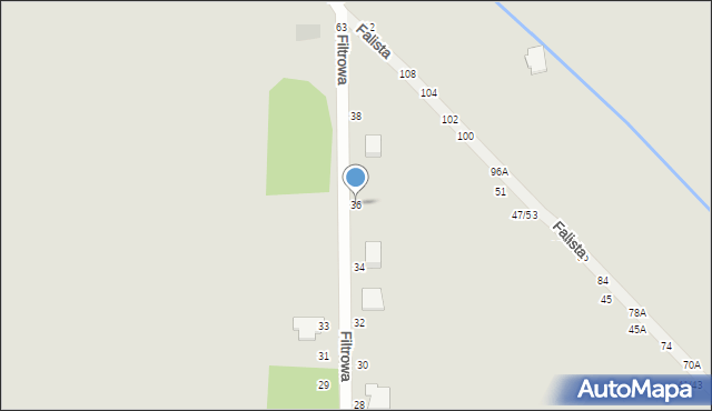 Częstochowa, Filtrowa, 36, mapa Częstochowy