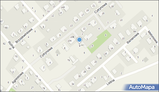 Dąbrowa, Figowa, 4, mapa Dąbrowa