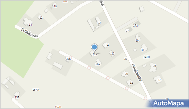 Dąbrowica, Firlejowska, 24a, mapa Dąbrowica