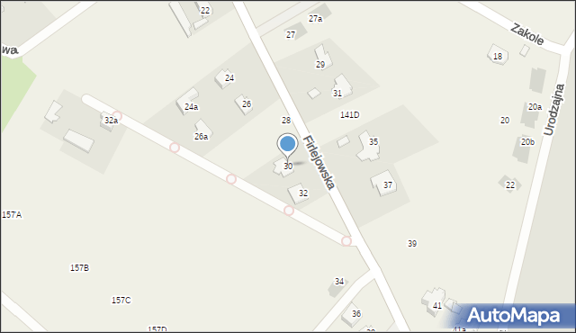 Dąbrowica, Firlejowska, 30, mapa Dąbrowica