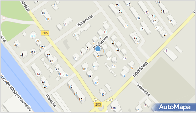 Darłowo, Fiodorowa Hieronima, 6, mapa Darłowo