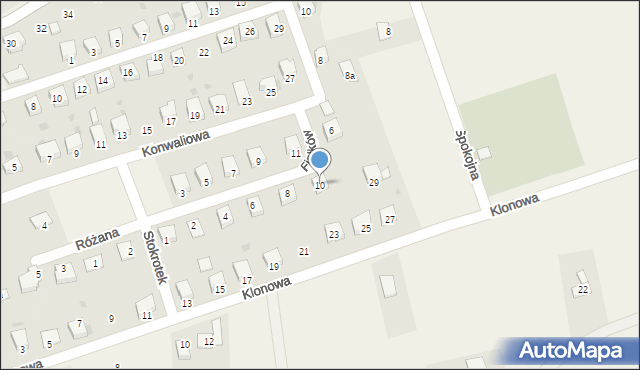 Drogomyśl, Fiołków, 10, mapa Drogomyśl