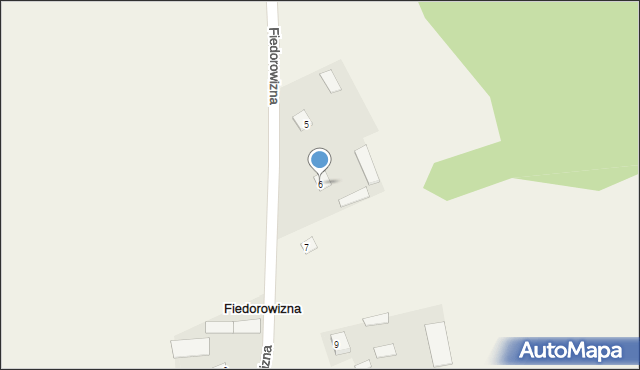 Fiedorowizna, Fiedorowizna, 6, mapa Fiedorowizna