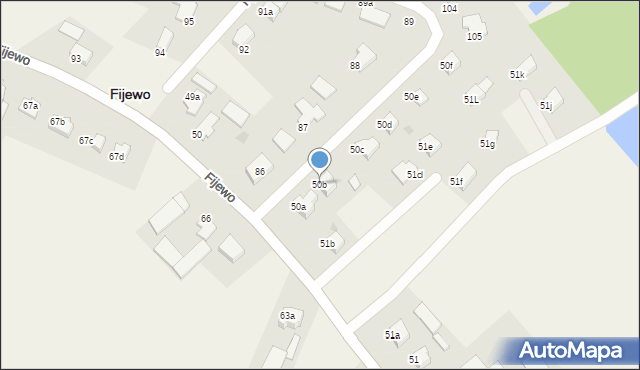 Fijewo, Fijewo, 50b, mapa Fijewo