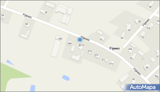 Fijewo, Fijewo, 67, mapa Fijewo