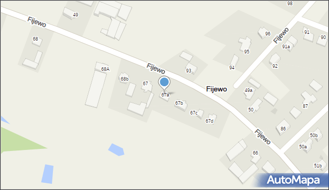 Fijewo, Fijewo, 67a, mapa Fijewo