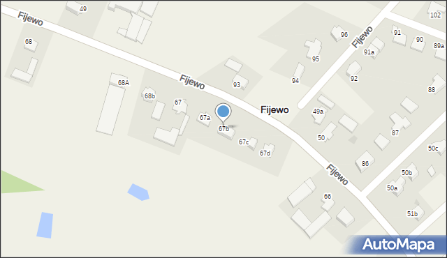 Fijewo, Fijewo, 67b, mapa Fijewo