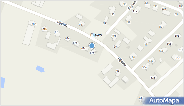 Fijewo, Fijewo, 67d, mapa Fijewo