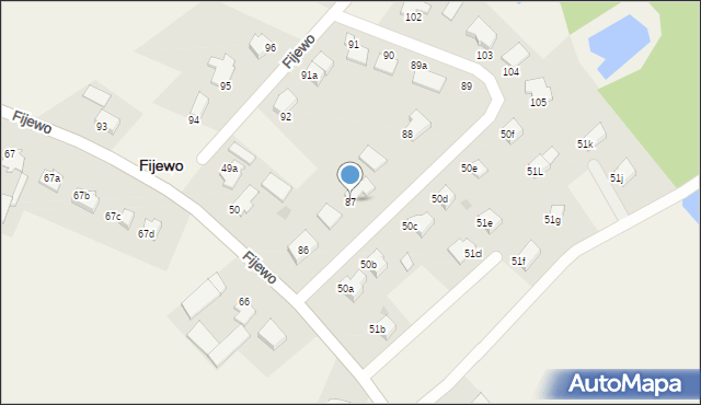 Fijewo, Fijewo, 87, mapa Fijewo