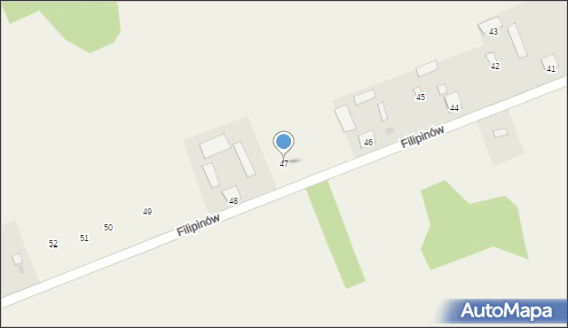 Filipinów, Filipinów, 47, mapa Filipinów