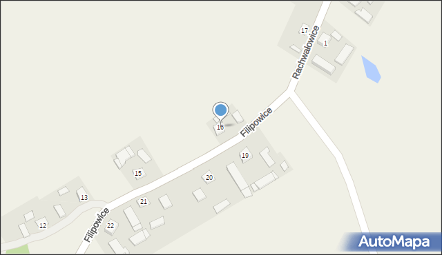Filipowice, Filipowice, 16, mapa Filipowice