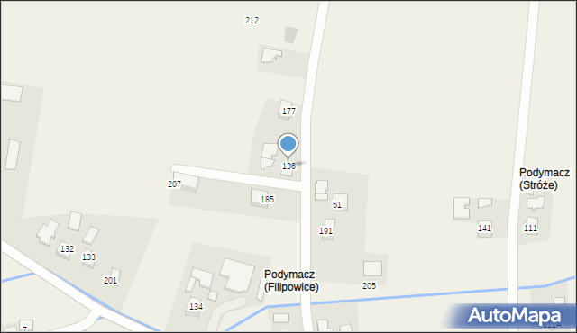 Filipowice, Filipowice, 136, mapa Filipowice