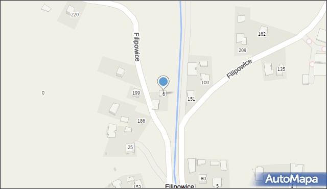 Filipowice, Filipowice, 6, mapa Filipowice